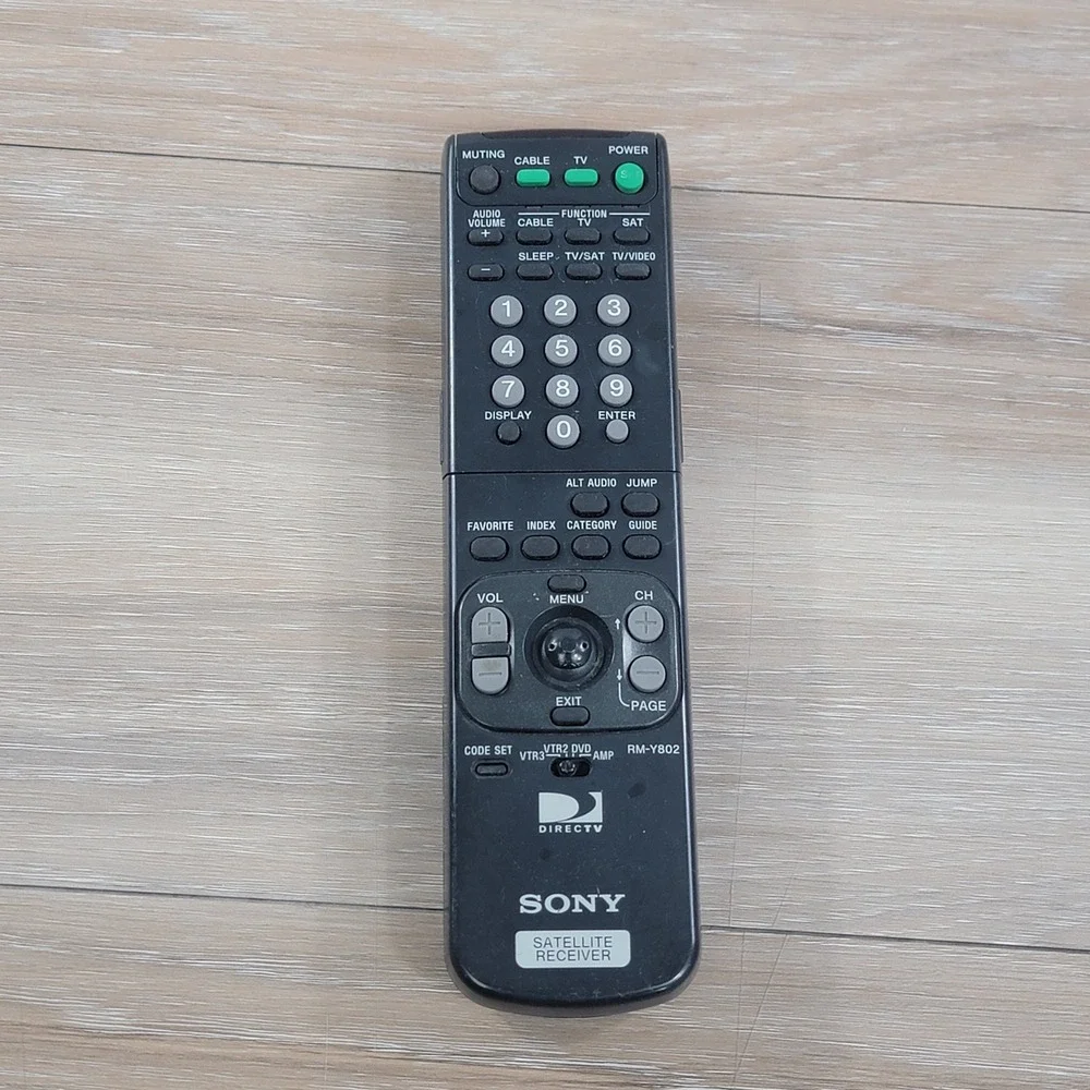 Sony RM-Y802 DirecTV Satellite Receiver Remote Control Black OEM Replacement
